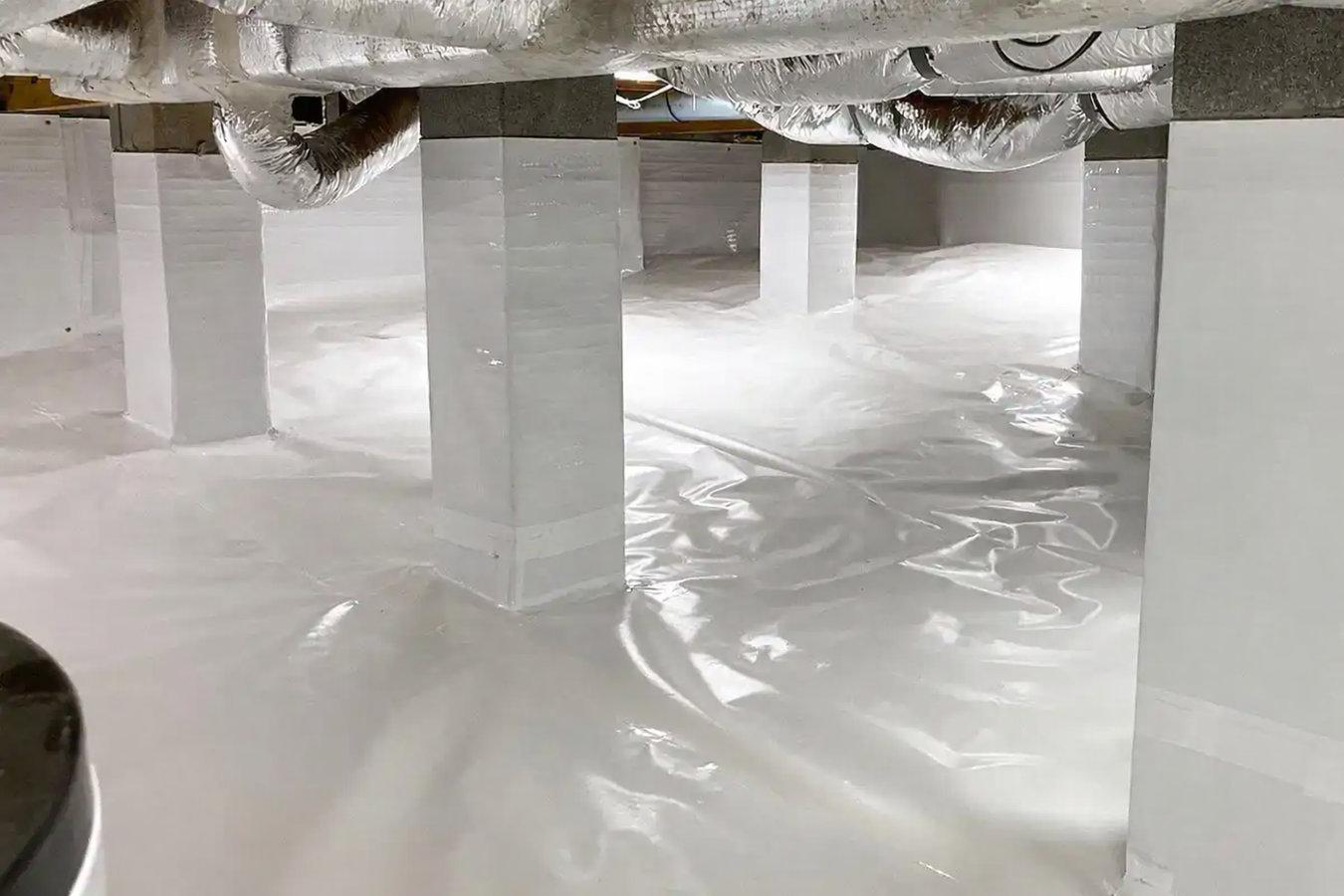 Crawl space vapor barrier